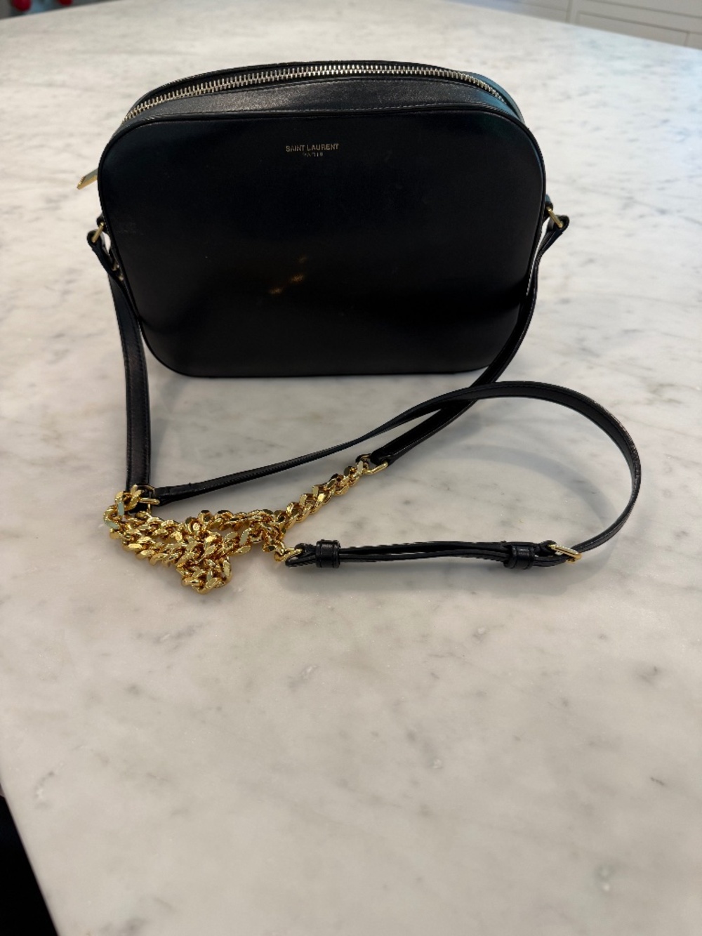 Authentic Saint Laurent black camera bag